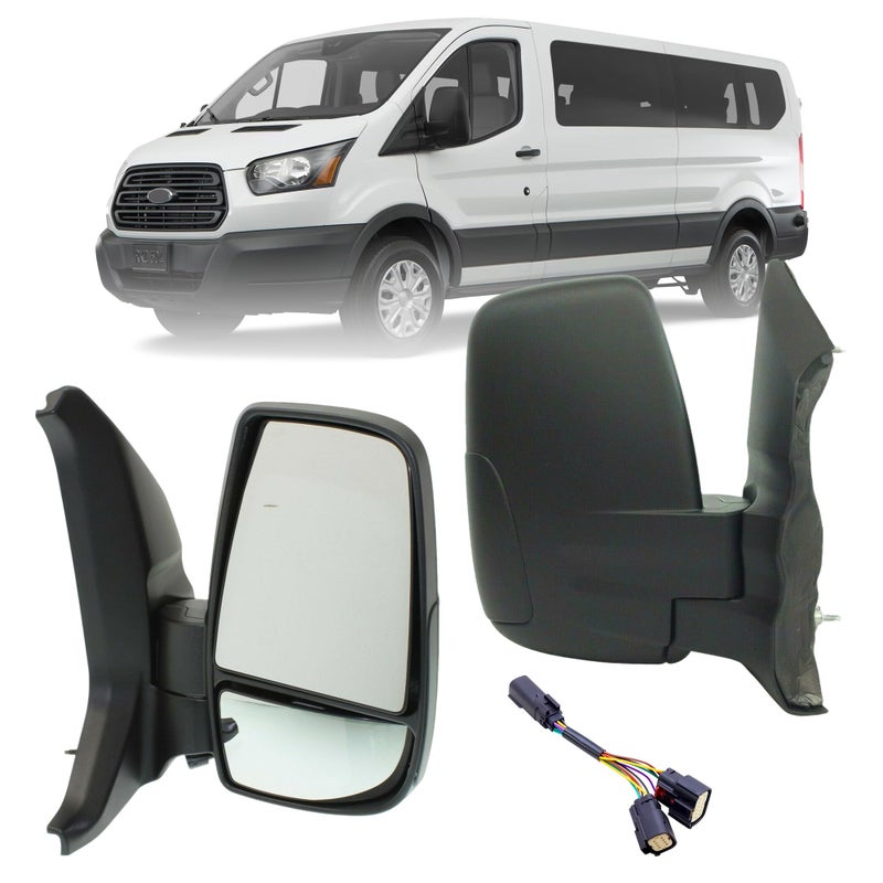 LONGLING Passenger Right Side Mirror Replacement Power Mirror and Heated Without Indicator Fit Ford Transit 150 250 350 from 2015-Onward - Image 1